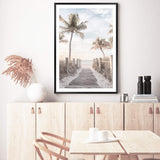 Pathway On The Keys | Florida-The Paper Tree-america,Art_Prints,Artwork,BEACH,beach entrance,beach path,beach scene,boho,coastal,COASTAL ART,Designer,hamptons,neutral,PALM TREE,palm trees,path to beach,portrait,premium art print,surfers,travel,wall art,Wall_Art,Wall_Art_Prints