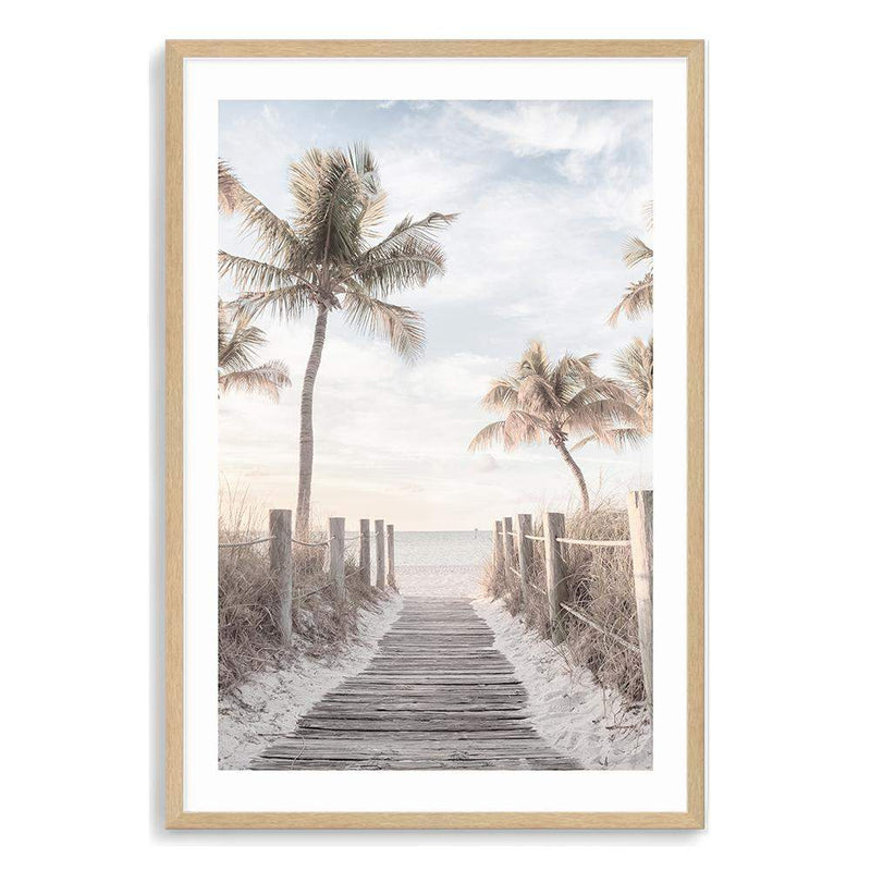 Pathway On The Keys | Florida-The Paper Tree-america,Art_Prints,Artwork,BEACH,beach entrance,beach path,beach scene,boho,coastal,COASTAL ART,Designer,hamptons,neutral,PALM TREE,palm trees,path to beach,portrait,premium art print,surfers,travel,wall art,Wall_Art,Wall_Art_Prints