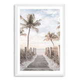 Pathway On The Keys | Florida-The Paper Tree-america,Art_Prints,Artwork,BEACH,beach entrance,beach path,beach scene,boho,coastal,COASTAL ART,Designer,hamptons,neutral,PALM TREE,palm trees,path to beach,portrait,premium art print,surfers,travel,wall art,Wall_Art,Wall_Art_Prints