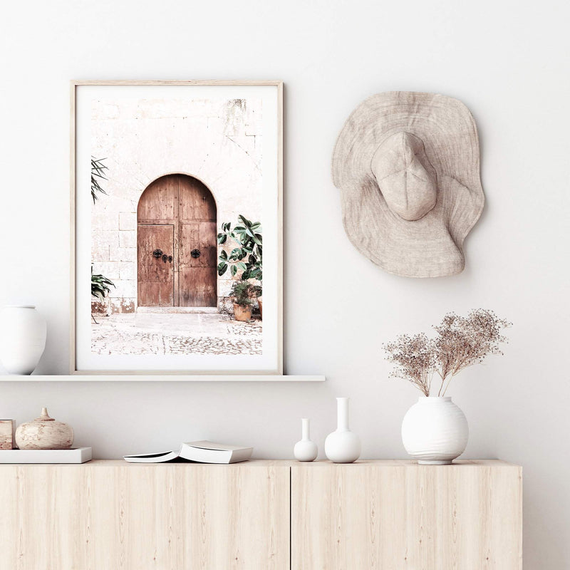 Tuscan Door-The Paper Tree-arch,architecture,boho,cafe,italian,italy,neutral,peach,portrait,premium art print,romantic,tan,tuscan,tuscany,wall art,Wall_Art,Wall_Art_Prints