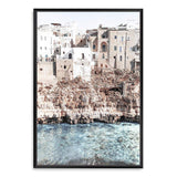 Amalfi Cliffs | Amalfi Coast-The Paper Tree-amalfi,amalfi city,amalfi coast,beach,blue,blue ocean,blue water,boho,clear ocean,clear water,coast,coastal,hamptons,italy,ocean,peach,portrait,premium art print,sea,seaside,travel,wall art,Wall_Art,Wall_Art_Prints,water