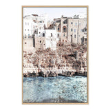 Amalfi Cliffs | Amalfi Coast-The Paper Tree-amalfi,amalfi city,amalfi coast,beach,blue,blue ocean,blue water,boho,clear ocean,clear water,coast,coastal,hamptons,italy,ocean,peach,portrait,premium art print,sea,seaside,travel,wall art,Wall_Art,Wall_Art_Prints,water