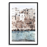 Amalfi Cliffs | Amalfi Coast-The Paper Tree-amalfi,amalfi city,amalfi coast,beach,blue,blue ocean,blue water,boho,clear ocean,clear water,coast,coastal,hamptons,italy,ocean,peach,portrait,premium art print,sea,seaside,travel,wall art,Wall_Art,Wall_Art_Prints,water