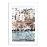 Amalfi Cliffs | Amalfi Coast-The Paper Tree-amalfi,amalfi city,amalfi coast,beach,blue,blue ocean,blue water,boho,clear ocean,clear water,coast,coastal,hamptons,italy,ocean,peach,portrait,premium art print,sea,seaside,travel,wall art,Wall_Art,Wall_Art_Prints,water