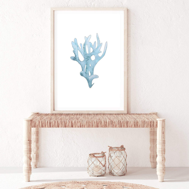 Blue Coral III-The Paper Tree-Art_Prints,Artwork,BEACH,blue,blue coral,coastal,COASTAL ART,coral,Designer,HAMPTONS,portrait,premium art print,wall art,Wall_Art,Wall_Art_Prints