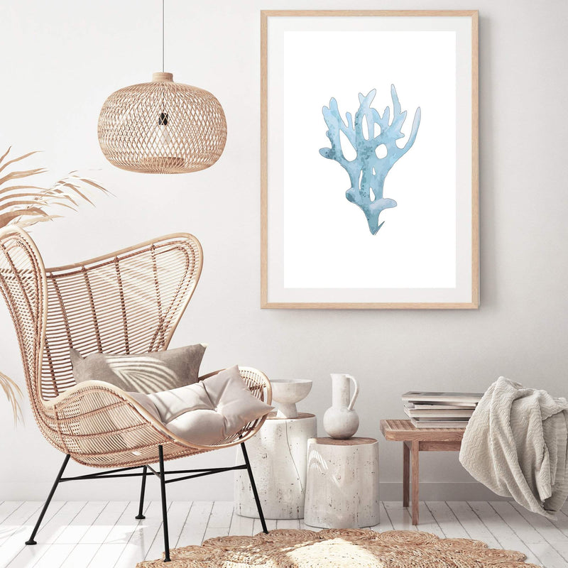 Blue Coral III-The Paper Tree-Art_Prints,Artwork,BEACH,blue,blue coral,coastal,COASTAL ART,coral,Designer,HAMPTONS,portrait,premium art print,wall art,Wall_Art,Wall_Art_Prints