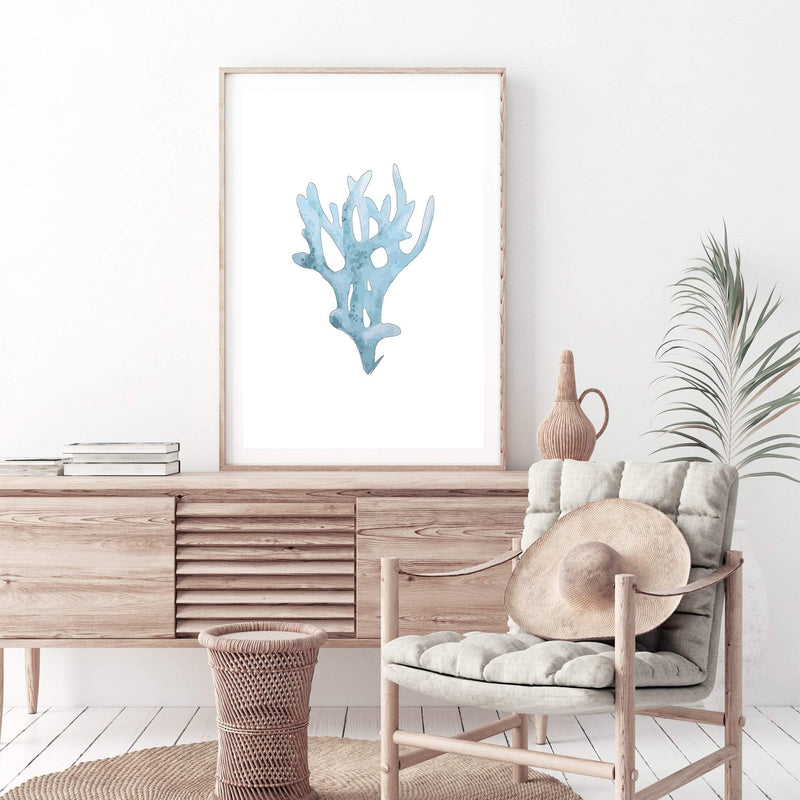 Blue Coral III-The Paper Tree-Art_Prints,Artwork,BEACH,blue,blue coral,coastal,COASTAL ART,coral,Designer,HAMPTONS,portrait,premium art print,wall art,Wall_Art,Wall_Art_Prints