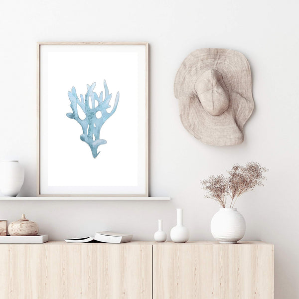 Blue Coral III-The Paper Tree-Art_Prints,Artwork,BEACH,blue,blue coral,coastal,COASTAL ART,coral,Designer,HAMPTONS,portrait,premium art print,wall art,Wall_Art,Wall_Art_Prints