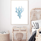 Blue Coral III-The Paper Tree-Art_Prints,Artwork,BEACH,blue,blue coral,coastal,COASTAL ART,coral,Designer,HAMPTONS,portrait,premium art print,wall art,Wall_Art,Wall_Art_Prints