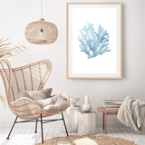 Blue Coral II-The Paper Tree-Art_Prints,Artwork,BEACH,blue,blue coral,coastal,COASTAL ART,coral,Designer,HAMPTONS,portrait,premium art print,wall art,Wall_Art,Wall_Art_Prints