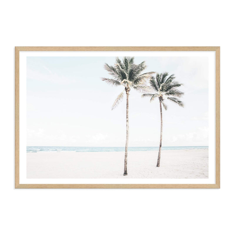 Palm Tree Beach-The Paper Tree-america,Art_Prints,Artwork,BEACH,beach entrance,beach path,beach scene,blue,boho,coastal,COASTAL ART,Designer,hamptons,landscape,neutral,PALM TREE,palm trees,path to beach,premium art print,surfers,travel,wall art,Wall_Art,Wall_Art_Prints