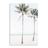 Palm Trees On The Beach-The Paper Tree-america,Art_Prints,Artwork,BEACH,beach entrance,beach path,beach scene,blue,boho,coastal,COASTAL ART,Designer,hamptons,neutral,PALM TREE,palm trees,path to beach,portrait,premium art print,surfers,travel,wall art,Wall_Art,Wall_Art_Prints