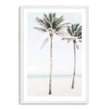 Palm Trees On The Beach-The Paper Tree-america,Art_Prints,Artwork,BEACH,beach entrance,beach path,beach scene,blue,boho,coastal,COASTAL ART,Designer,hamptons,neutral,PALM TREE,palm trees,path to beach,portrait,premium art print,surfers,travel,wall art,Wall_Art,Wall_Art_Prints