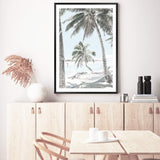 Beach Hammock-The Paper Tree-america,Art_Prints,Artwork,BEACH,beach entrance,beach path,beach scene,blue,boho,coastal,COASTAL ART,Designer,hamptons,neutral,PALM TREE,palm trees,path to beach,portrait,premium art print,surfers,travel,wall art,Wall_Art,Wall_Art_Prints