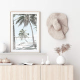 Beach Hammock-The Paper Tree-america,Art_Prints,Artwork,BEACH,beach entrance,beach path,beach scene,blue,boho,coastal,COASTAL ART,Designer,hamptons,neutral,PALM TREE,palm trees,path to beach,portrait,premium art print,surfers,travel,wall art,Wall_Art,Wall_Art_Prints