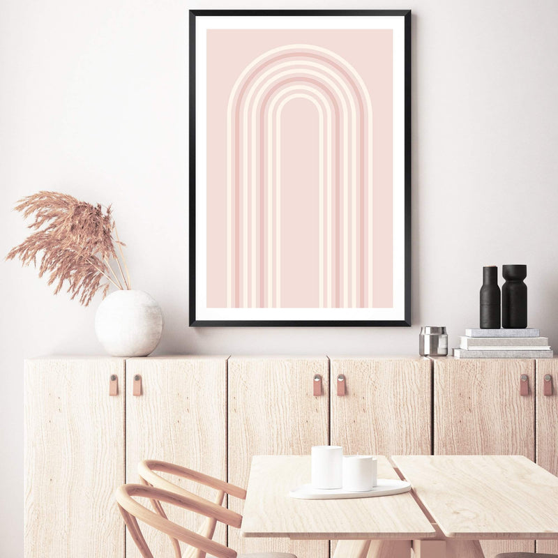 Blush Boho Rainbow-The Paper Tree-blush,boho,earthy,exclusive,floral,flower,neutral,original,peach,pink,portrait,premium art print,scandi,scandi floral,scandi flower,wall art,Wall_Art,Wall_Art_Prints