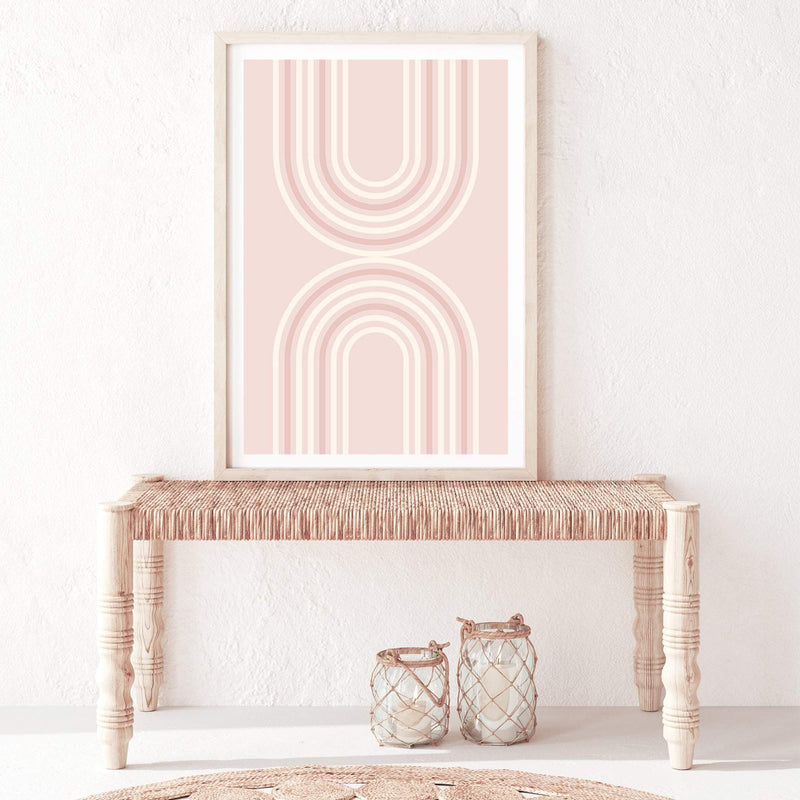 Blush Boho Rainbows-The Paper Tree-blush,boho,earthy,exclusive,floral,flower,neutral,original,peach,pink,portrait,premium art print,scandi,scandi floral,scandi flower,wall art,Wall_Art,Wall_Art_Prints