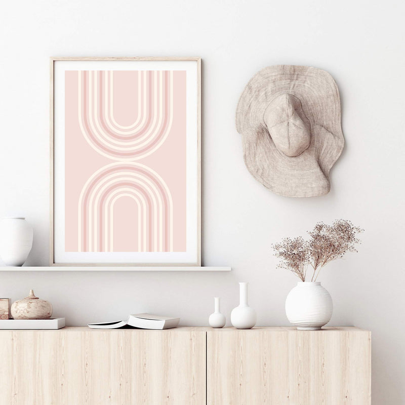 Blush Boho Rainbows-The Paper Tree-blush,boho,earthy,exclusive,floral,flower,neutral,original,peach,pink,portrait,premium art print,scandi,scandi floral,scandi flower,wall art,Wall_Art,Wall_Art_Prints