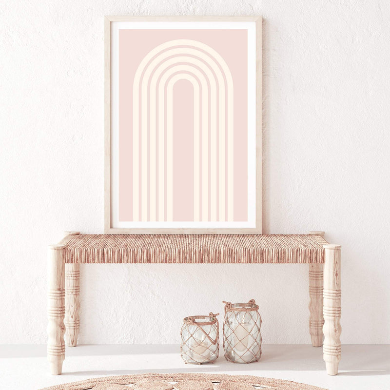 Blush Boho Rainbow Arch-The Paper Tree-blush,boho,earthy,exclusive,floral,flower,neutral,original,peach,pink,portrait,premium art print,scandi,scandi floral,scandi flower,wall art,Wall_Art,Wall_Art_Prints