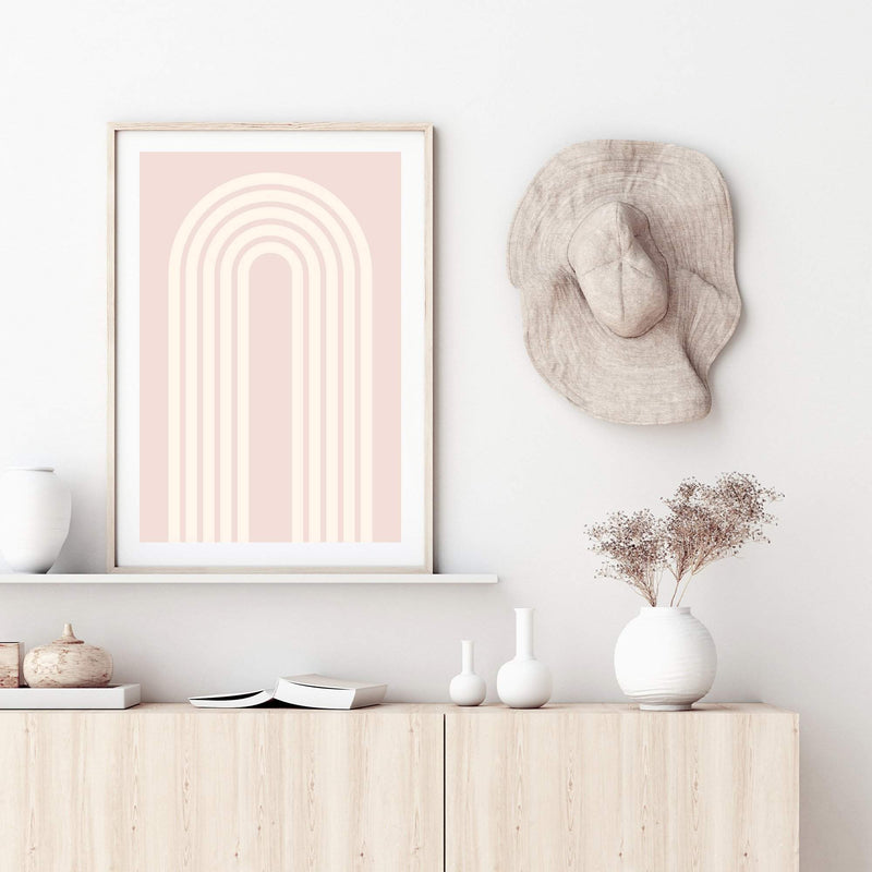 Blush Boho Rainbow Arch-The Paper Tree-blush,boho,earthy,exclusive,floral,flower,neutral,original,peach,pink,portrait,premium art print,scandi,scandi floral,scandi flower,wall art,Wall_Art,Wall_Art_Prints