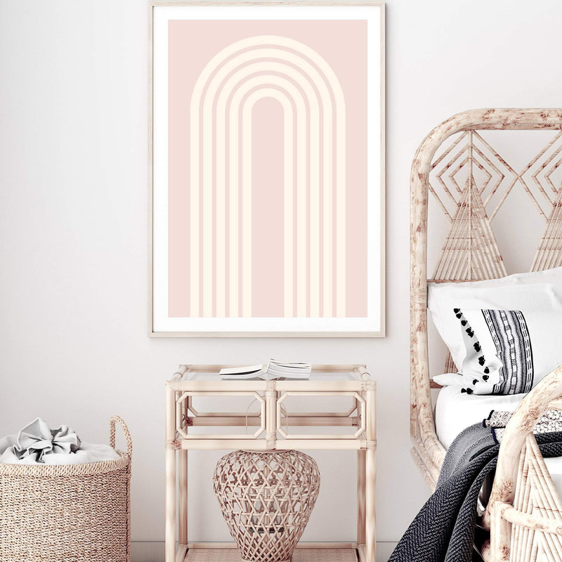 Blush Boho Rainbow Arch-The Paper Tree-blush,boho,earthy,exclusive,floral,flower,neutral,original,peach,pink,portrait,premium art print,scandi,scandi floral,scandi flower,wall art,Wall_Art,Wall_Art_Prints