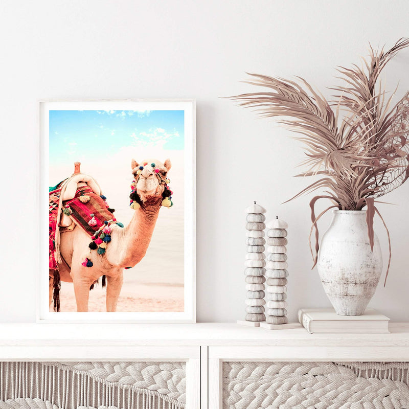 Boho Desert Camel-The Paper Tree-Art_Prints,Artwork,BOHEMIAN,BOHO,burnt orange,camel,COLOURFUL,desert,Designer,horizon,moroccan,morocco,orange,portrait,premium art print,SETS,TAN,VIBRANT,wall art,Wall_Art,Wall_Art_Prints