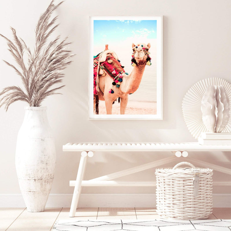 Boho Desert Camel-The Paper Tree-Art_Prints,Artwork,BOHEMIAN,BOHO,burnt orange,camel,COLOURFUL,desert,Designer,horizon,moroccan,morocco,orange,portrait,premium art print,SETS,TAN,VIBRANT,wall art,Wall_Art,Wall_Art_Prints