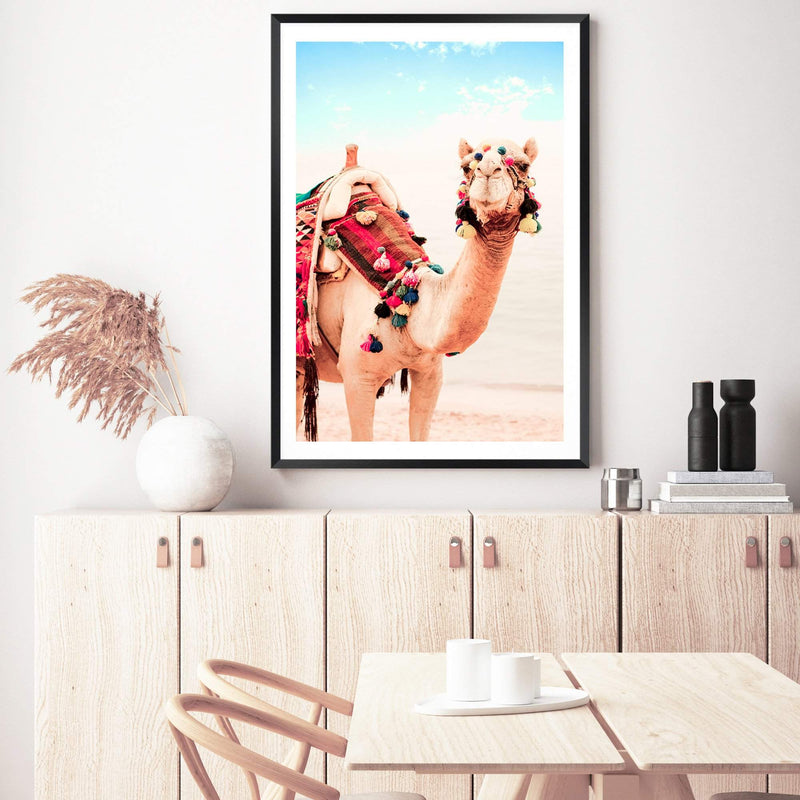 Boho Desert Camel-The Paper Tree-Art_Prints,Artwork,BOHEMIAN,BOHO,burnt orange,camel,COLOURFUL,desert,Designer,horizon,moroccan,morocco,orange,portrait,premium art print,SETS,TAN,VIBRANT,wall art,Wall_Art,Wall_Art_Prints