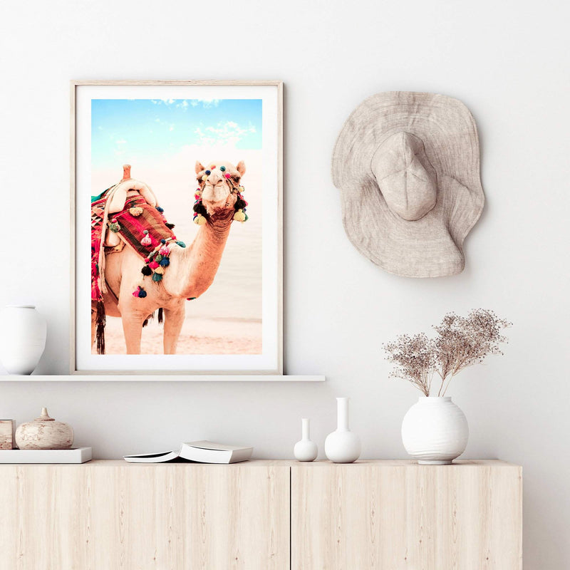 Boho Desert Camel-The Paper Tree-Art_Prints,Artwork,BOHEMIAN,BOHO,burnt orange,camel,COLOURFUL,desert,Designer,horizon,moroccan,morocco,orange,portrait,premium art print,SETS,TAN,VIBRANT,wall art,Wall_Art,Wall_Art_Prints