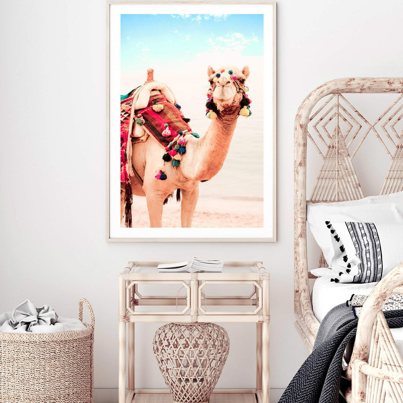 Boho Desert Camel-The Paper Tree-Art_Prints,Artwork,BOHEMIAN,BOHO,burnt orange,camel,COLOURFUL,desert,Designer,horizon,moroccan,morocco,orange,portrait,premium art print,SETS,TAN,VIBRANT,wall art,Wall_Art,Wall_Art_Prints