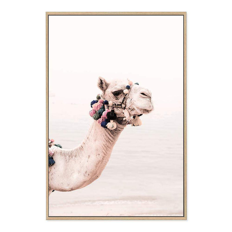 Camel In The Desert-The Paper Tree-Art_Prints,Artwork,boho,camel,desert,Designer,horizon,moroccan,morocco,neutral,pink,portrait,premium art print,wall art,Wall_Art,Wall_Art_Prints