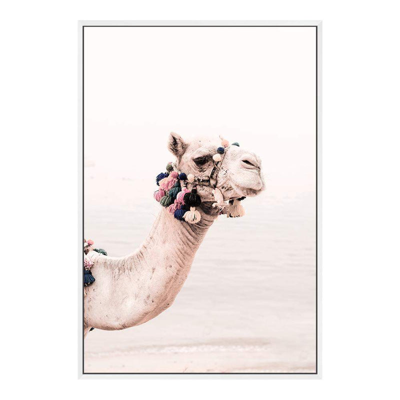 Camel In The Desert-The Paper Tree-Art_Prints,Artwork,boho,camel,desert,Designer,horizon,moroccan,morocco,neutral,pink,portrait,premium art print,wall art,Wall_Art,Wall_Art_Prints