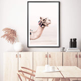 Camel In The Desert-The Paper Tree-Art_Prints,Artwork,boho,camel,desert,Designer,horizon,moroccan,morocco,neutral,pink,portrait,premium art print,wall art,Wall_Art,Wall_Art_Prints