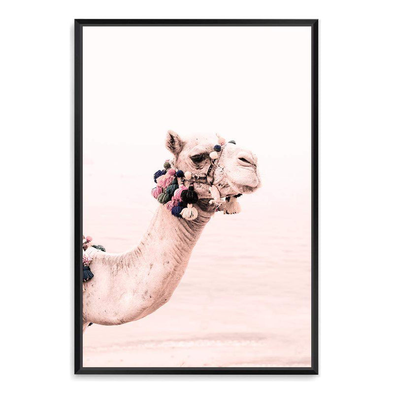 Peach Camel-The Paper Tree-Art_Prints,Artwork,boho,boho camel,camel,desert,Designer,horizon,moroccan,morocco,neutral,peach,pink,portrait,premium art print,wall art,Wall_Art,Wall_Art_Prints