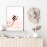 Peach Camel-The Paper Tree-Art_Prints,Artwork,boho,boho camel,camel,desert,Designer,horizon,moroccan,morocco,neutral,peach,pink,portrait,premium art print,wall art,Wall_Art,Wall_Art_Prints