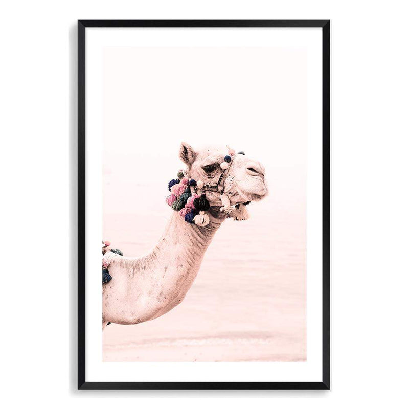 Peach Camel-The Paper Tree-Art_Prints,Artwork,boho,boho camel,camel,desert,Designer,horizon,moroccan,morocco,neutral,peach,pink,portrait,premium art print,wall art,Wall_Art,Wall_Art_Prints