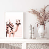 Peach Camel | Moroccan Boho-The Paper Tree-Art_Prints,Artwork,boho,boho camel,camel,desert,Designer,horizon,moroccan,morocco,neutral,peach,pink,portrait,premium art print,wall art,Wall_Art,Wall_Art_Prints