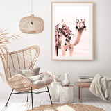 Peach Camel | Moroccan Boho-The Paper Tree-Art_Prints,Artwork,boho,boho camel,camel,desert,Designer,horizon,moroccan,morocco,neutral,peach,pink,portrait,premium art print,wall art,Wall_Art,Wall_Art_Prints