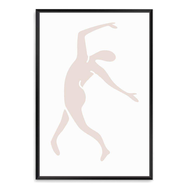 Neutral Beige Dancer-The Paper Tree-abstract,beige,blue dancer,blush,boho,hamptons,henri matisse,Matisse,modern,neutral,nu bleu,organic shape,portrait,premium art print,shape,wall art,Wall_Art,Wall_Art_Prints