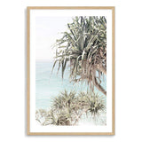 Byron Bay Bliss-The Paper Tree-Art_Prints,Artwork,BEACH,beach entrance,beach path,beach scene,blue,boho,coastal,COASTAL ART,Designer,green,hamptons,PALM TREE,palm trees,pandanus,path to beach,portrait,premium art print,surfers,travel,wall art,Wall_Art,Wall_Art_Prints