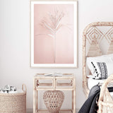 Blush Boho Palm Leaf-The Paper Tree-blush,bohemian,boho,dried,dried palm,earthy,neutral,original,palm frond,palm leaf,peach,pink,portrait,premium art print,scandi,wall art,Wall_Art,Wall_Art_Prints