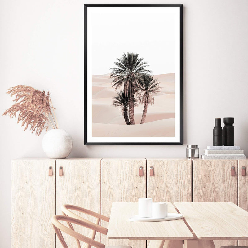 Desert Dunes-The Paper Tree-boho,botanical,desert,desert palm,desert tree,moroccan,moroccan desert,morocco,muted tone,nature,neutral,portrait,premium art print,sand,sand dunes,wall art,Wall_Art,Wall_Art_Prints