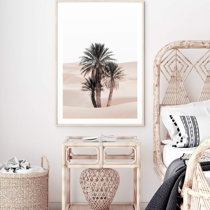 Desert Dunes-The Paper Tree-boho,botanical,desert,desert palm,desert tree,moroccan,moroccan desert,morocco,muted tone,nature,neutral,portrait,premium art print,sand,sand dunes,wall art,Wall_Art,Wall_Art_Prints