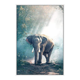 Jungle Elephant-The Paper Tree-animal,asia,elephant,elephants,forest,green,jungle,nature,portrait,premium art print,teal,wall art,Wall_Art,Wall_Art_Prints