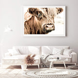 Henderson The Highland Cow-The Paper Tree-animal,bull,cattle,cow,henderson,highland bull,highland cattle,highland cow,landscape,nature,orange,premium art print,TAN,wall art,Wall_Art,Wall_Art_Prints