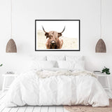 Harvey The Highland Cow-The Paper Tree-animal,bull,cattle,cow,harvey,highland bull,highland cattle,highland cow,landscape,nature,orange,premium art print,TAN,wall art,Wall_Art,Wall_Art_Prints