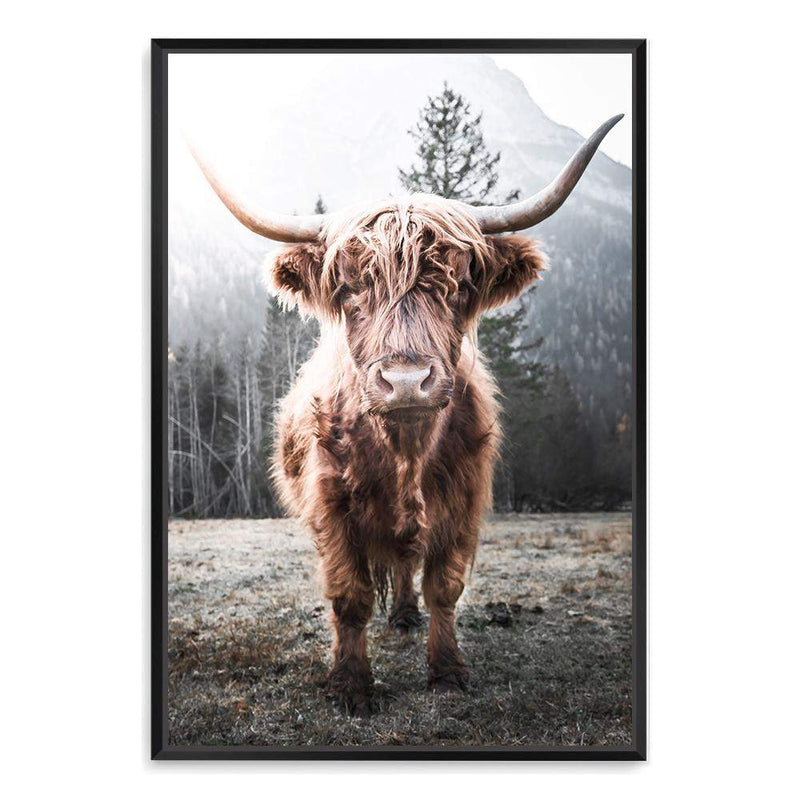 Humphry The Highland Cow-The Paper Tree-Artwork,bohemian,boho,highland bull,highland cattle,highland cow,nature,portrait,premium art print,TAN,wall art,Wall_Art,Wall_Art_Prints