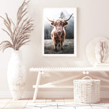 Humphry The Highland Cow-The Paper Tree-Artwork,bohemian,boho,highland bull,highland cattle,highland cow,nature,portrait,premium art print,TAN,wall art,Wall_Art,Wall_Art_Prints