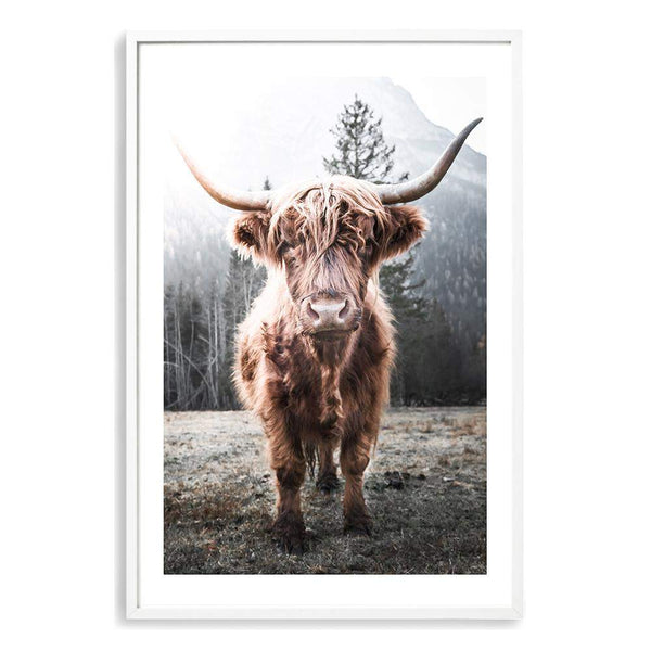 Humphry The Highland Cow-The Paper Tree-Artwork,bohemian,boho,highland bull,highland cattle,highland cow,nature,portrait,premium art print,TAN,wall art,Wall_Art,Wall_Art_Prints