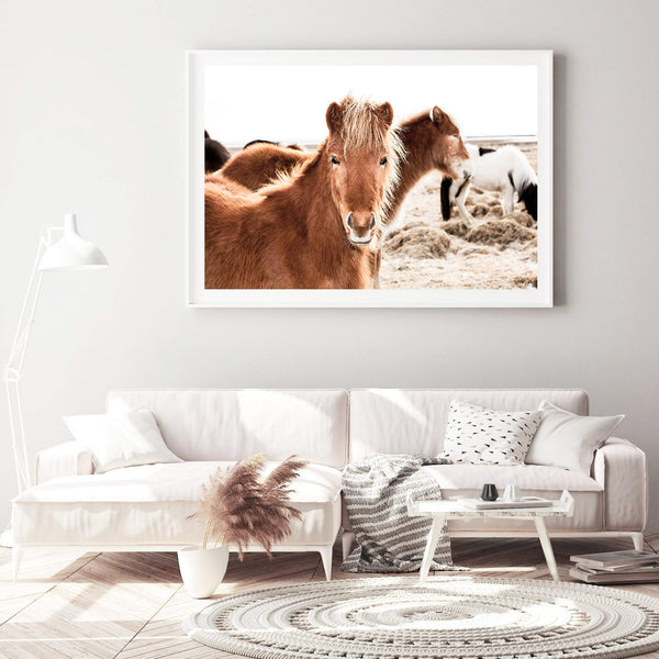 Wild Horses-The Paper Tree-america,animal,Artwork,australia,boho,horse,horses,landscape,natural,nature,neutral,premium art print,stallion,tan,wall art,Wall_Art,Wall_Art_Prints,wild horses